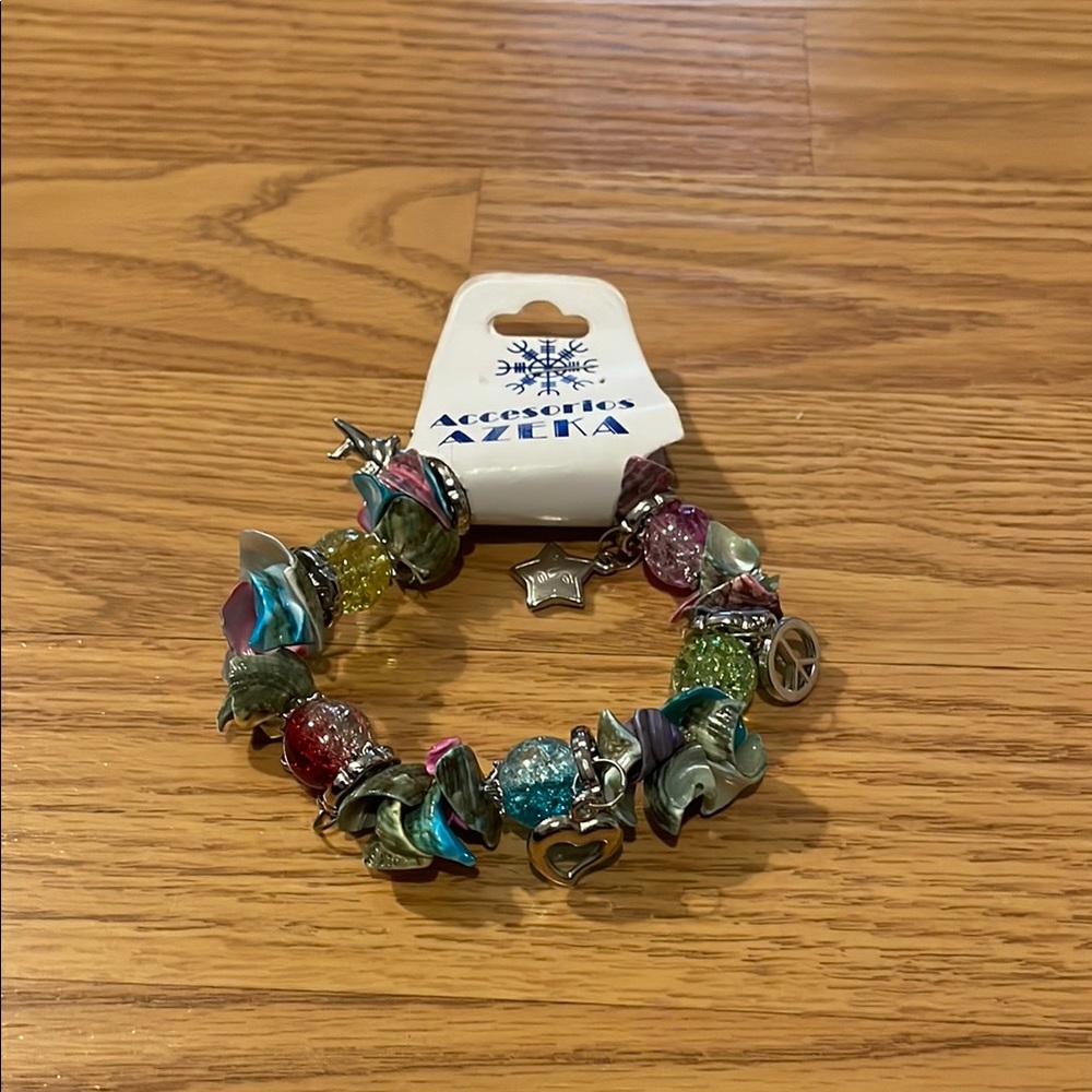 Colorful Beaded Charm Bracelet
